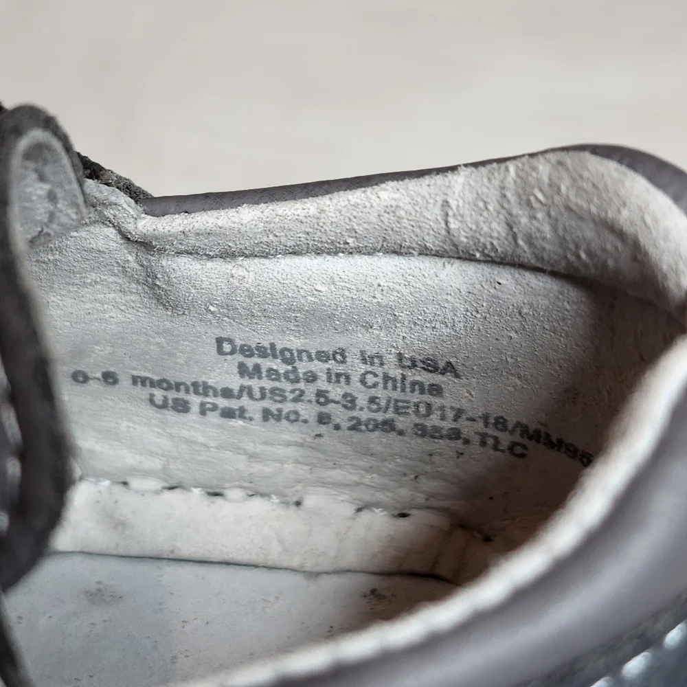 Pediped Grey Baby Shoes Size 0-6 Months